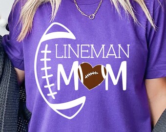 Mom Football Shirt, Game Day Shirt, Sports Mom Shirt, Lineman Mom, Gift For Football Mom