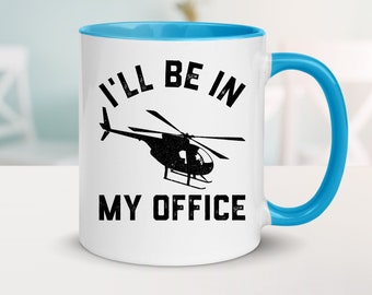 Taza de café de 325 ml (11 oz), regalo divertido para pilotos de helicóptero, ideal para hombres y mujeres.