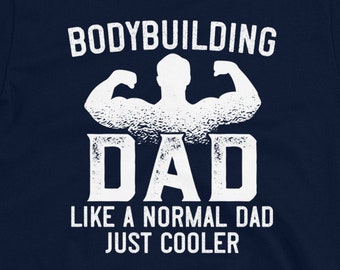 Camicia da bodybuilding per papà, regalo per bodybuilder, camicia da palestra divertente per papà, felpa con cappuccio, come un papà normale, camicia da allenamento