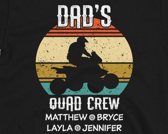Camiseta ATV para o Pai, Presente para Piloto de Quadriciclo, Equipe de Quadriciclo do Papai, Presente Personalizado para o Pai, Presente para Pai Amante de Veículos de 4 Rodas, Moletom com Capuz