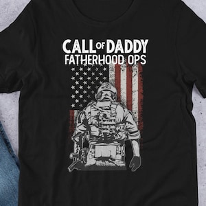 Call of Daddy Shirt, Video Game Dad Gift, Funny Fatherhood Ops Gamer Gift, Mens Short-Sleeve Unisex T-Shirt
