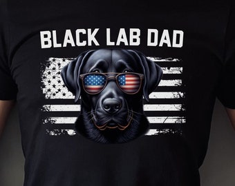 Black Lab Dad Shirt, Funny Black Labrador, Dog Dad Gift, Labrador Retriever Father's Day, Best Lab Dad Tee, Personalized, Hoodie