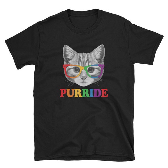 Purride Cat Gay Pride Funny Rainbow Pun Short-sleeve Unisex - Etsy
