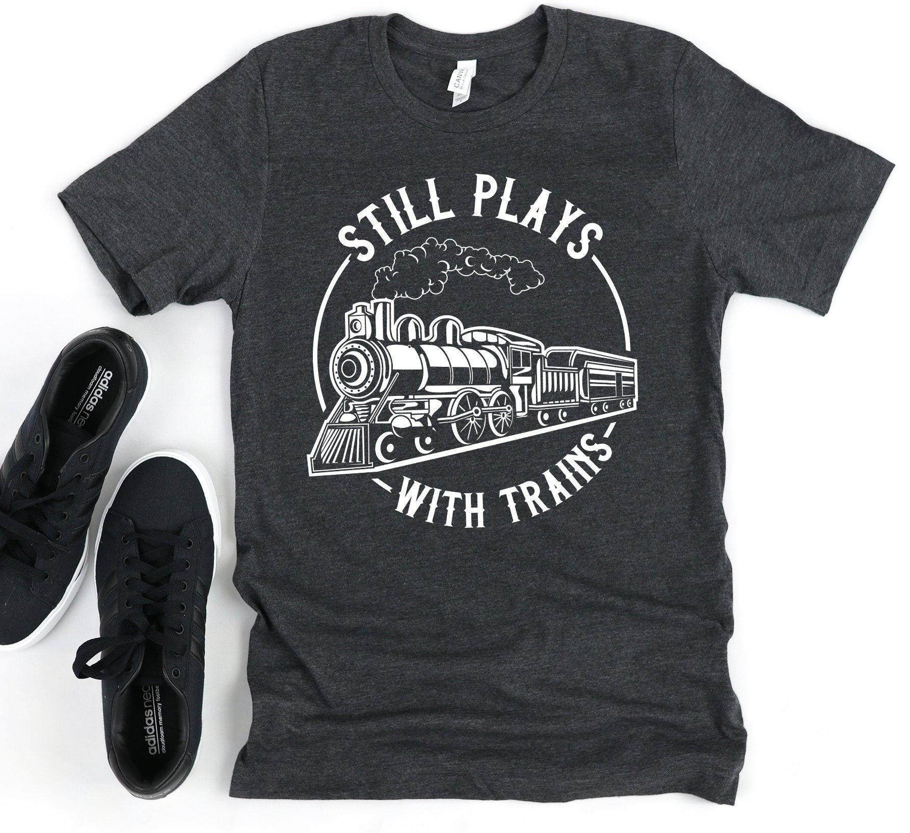 T-shirt "Let Off Some Steam" &ndash; Maglia Uomo 100% Cotone &ndash; Tema Treni E Ferrovie, Regalo Divertente