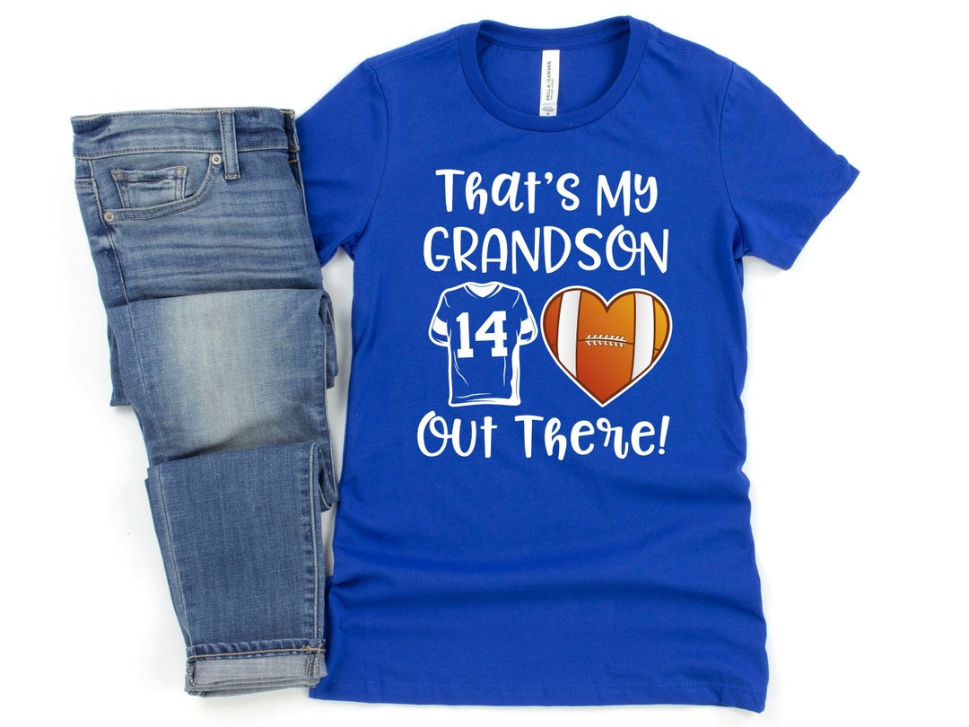 Personalized Football Grandma Shirt That's My Grandson Etsy