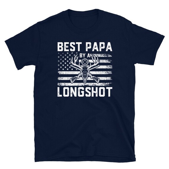 Best Papa by a Longshot, Funny Hunting shirt for Men, Hunting papa, Gift for Hunter, Hoodie, American Flag Hunting Shirt