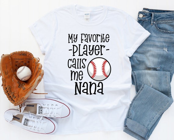 My Favorite Baseball Player Calls Me Grandma Shirt For Nana My Favorite Baseball Player Calls Me Grandma Shirt For Nana