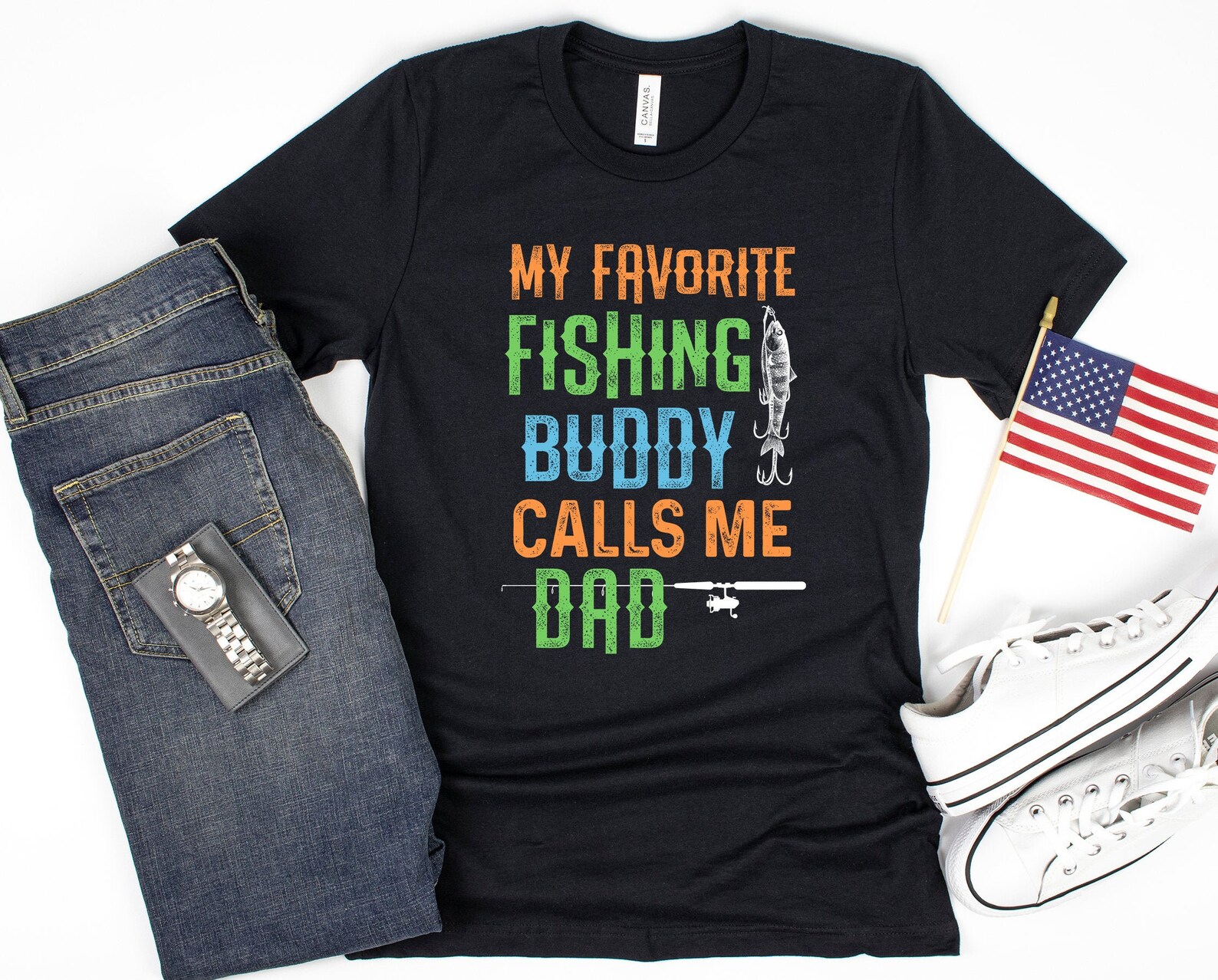 Fishing Dad Shirt My Favorite Fishing Buddy Calls Me Dad Mens Etsy
