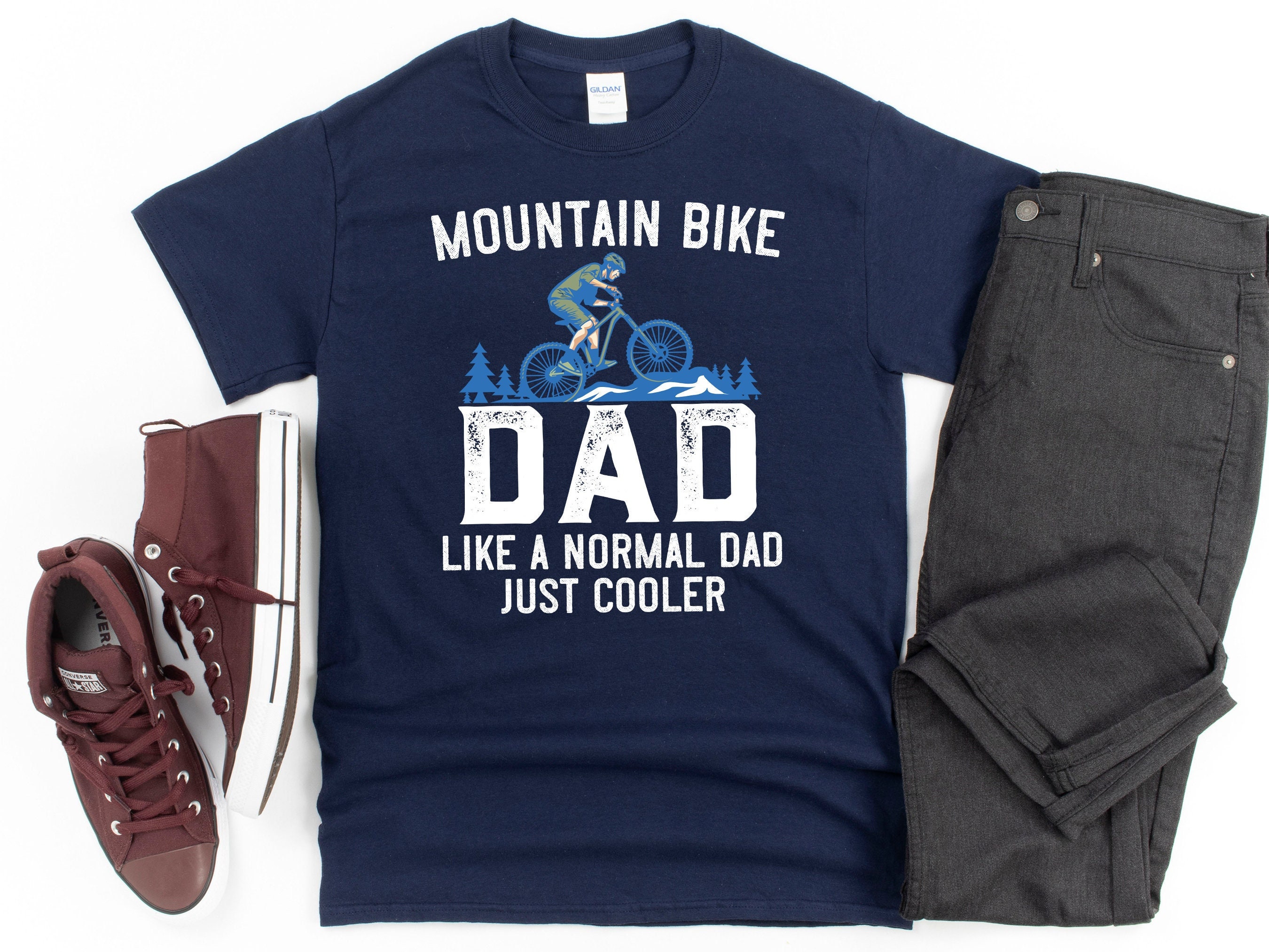 Mountain Biking Gift for Men Biking Dad Shirt MTB Mountain - Etsy