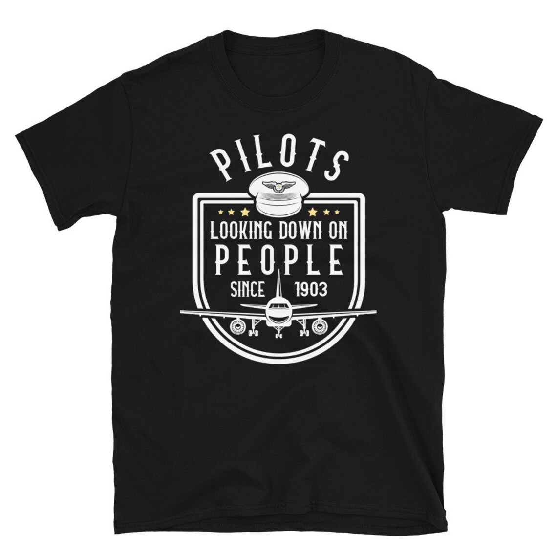 Funny Pilot Shirt / Gift for Pilots / Looking Down on People / Etsy