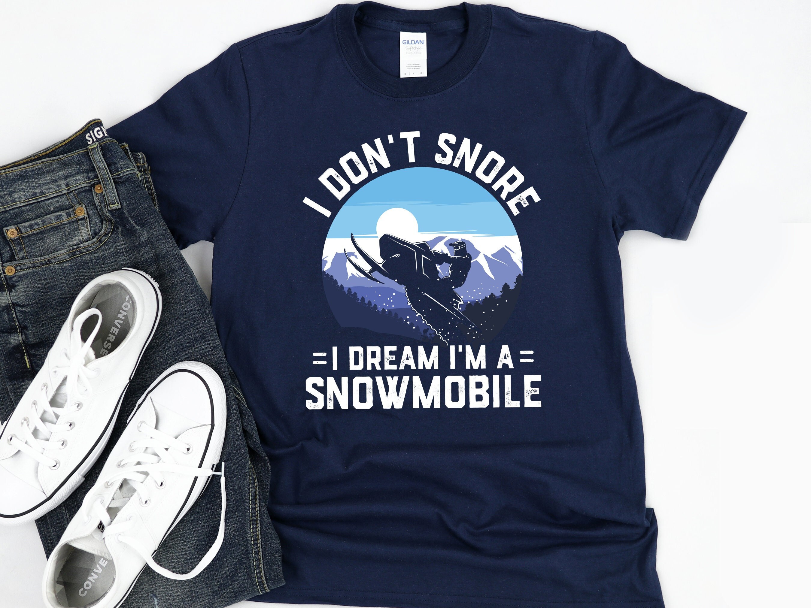 Snowmobile Enthusiast Snorer Distressed Shirt Snowmobile Enthusiast Snorer Distressed Shirt