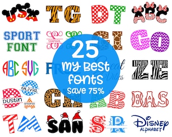 Monogram Font Svg Alphabet Bundle Svg Cuttable Letters Svg, Font Bundle Svg Digital Files, Cricut fonts Instant download Silhouette Font Dxf