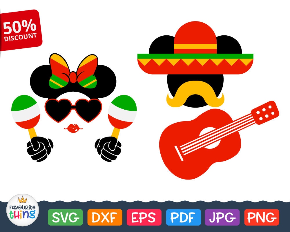 Download Mexican Mickey & Minnie Mouse Svg Mom Dad Girl Boy Disney ...
