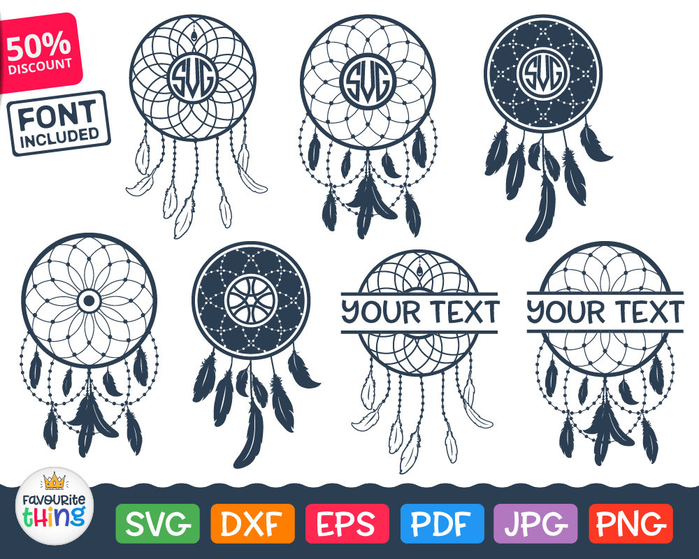 Download Dream Catcher Svg Dreamcatcher Monogram Svg Circle | Etsy