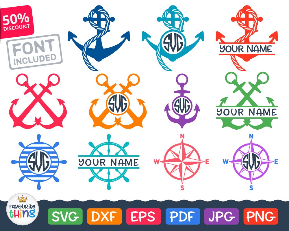 Download Anchor Svg Anchor Monogram Svg Nautical Monogram Svg ...