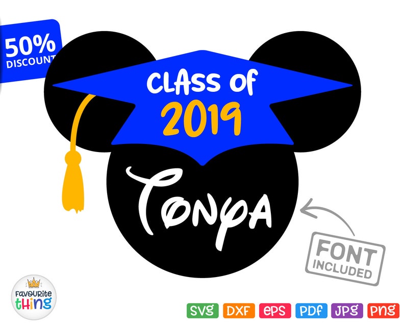 Download Class of 2019 Svg Mickey Mouse Ears Graduation Cap Svg ...