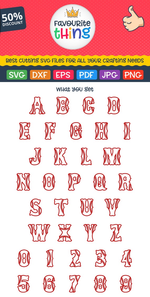 Free Baseball Svg Font 750 SVG PNG EPS DXF File