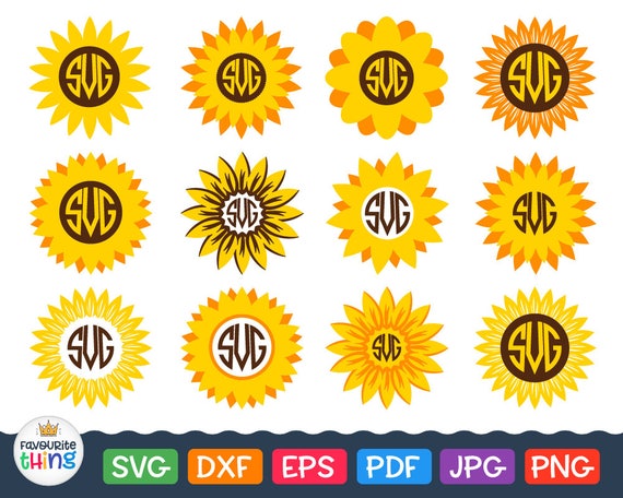 Download Sunflower Svg Sunflower Monogram Svg Thankful sunflower ...