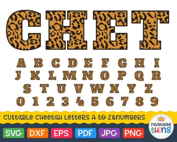 Download Cheetah Monogram Font Svg Cheetah Pattern Letter Svg ...