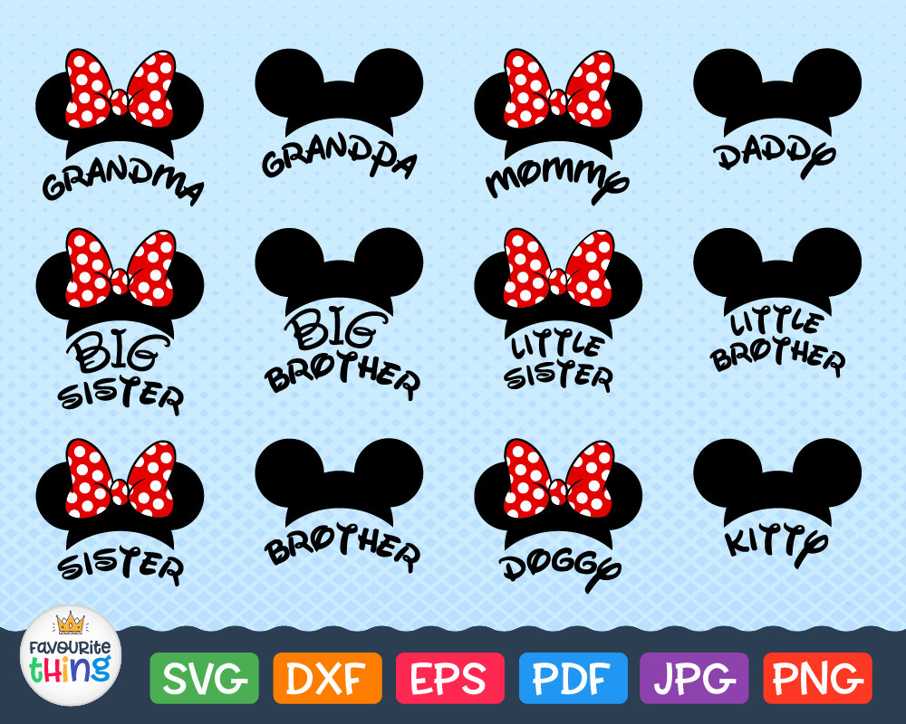 Download Disney Family SVG Files Mickey Mouse SVG Files Mouse Ears | Etsy