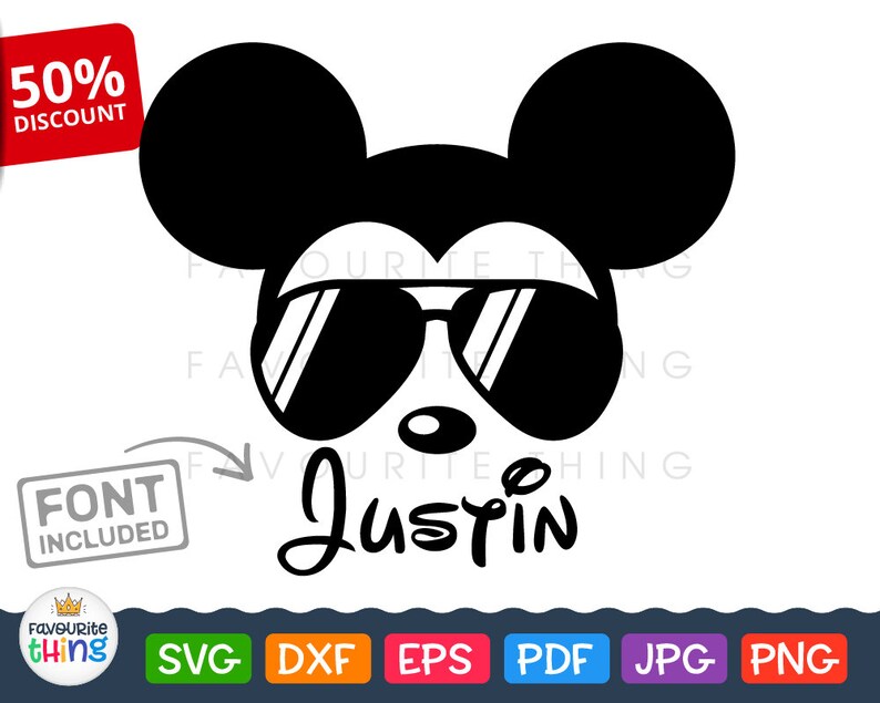 Download Mickey Sunglasses Svg Cut File for Cricut Cuttable ...