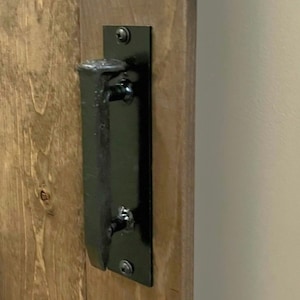 Rustic Railroad Spike Door Handle | Industrial Farmhouse Cabinet Pull | Handcrafted Steel Door Handle | Barn Door Hardware