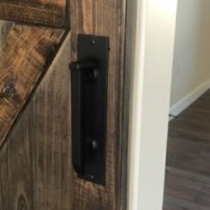 Handmade Railroad Spike Barn Door Handle – Rustic Industrial Heavy Duty Door Pull