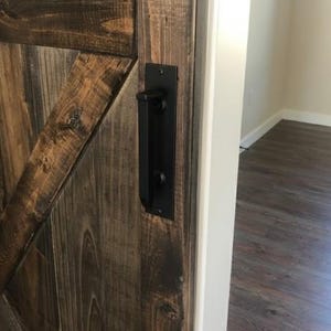 Handmade Railroad Spike Barn Door Handle – Rustic Industrial Heavy Duty Door Pull