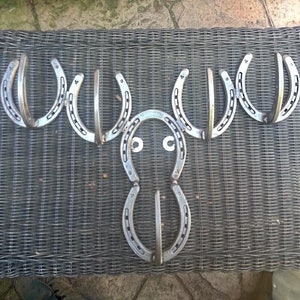 horseshoe moose wall decor | Moose Hook | Horseshoe Metal Wall Hook | Horseshoe Decor