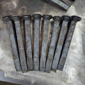 Handmade Railroad Spike Barn Door Handle – Rustic Industrial Heavy Duty Door Pull image 4