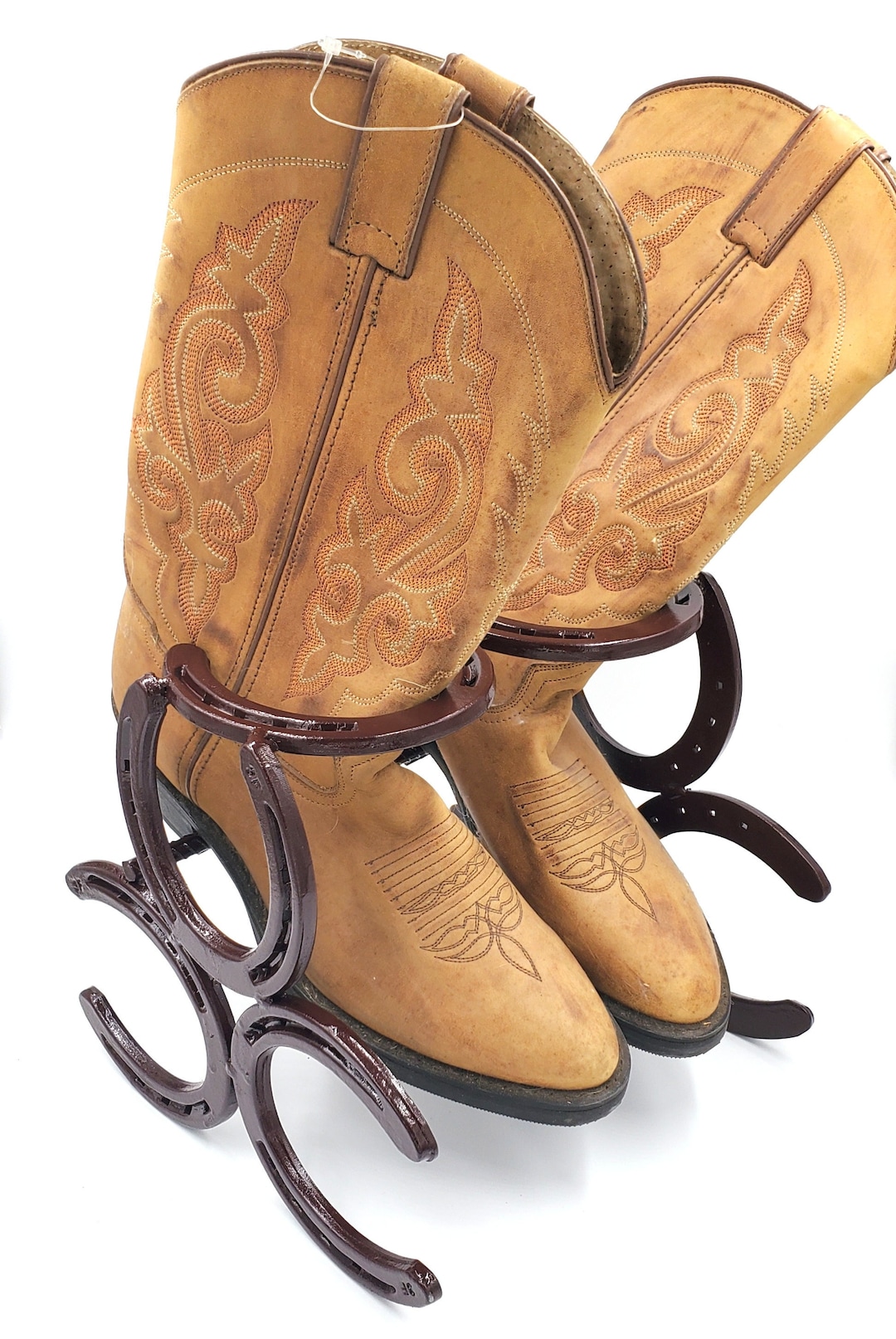 1 Pair Horseshoe Cowboy Boot Rack Horseshoe Boot Storage Wild West