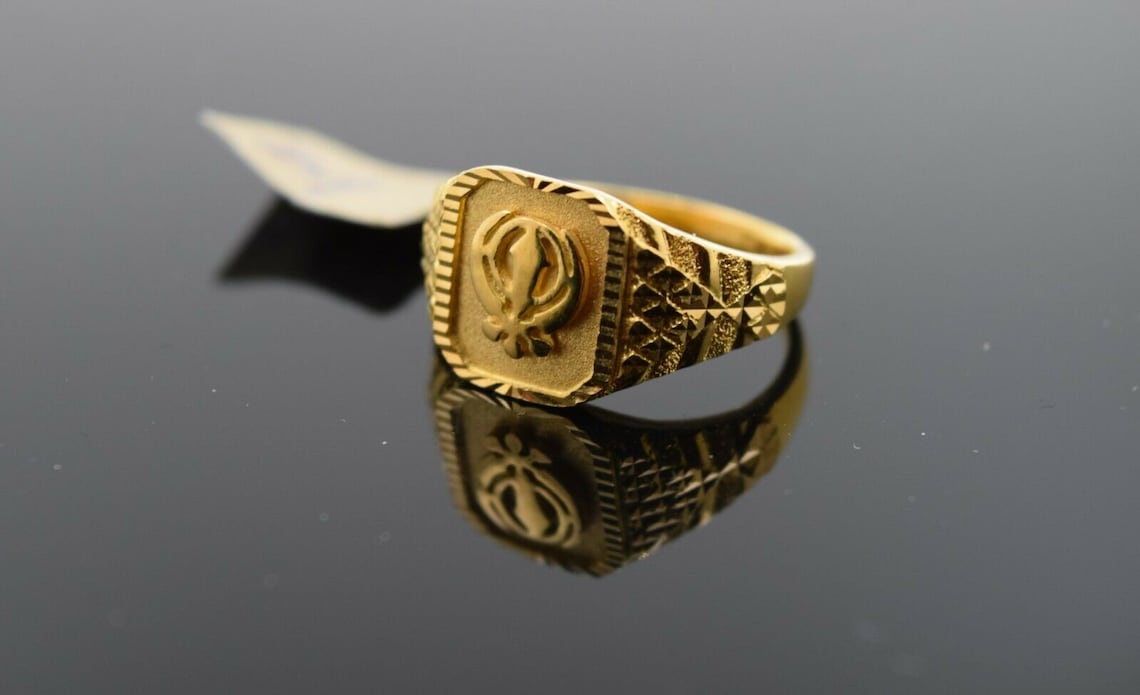 22k Ring Massivgold Ring Herren Schmuck