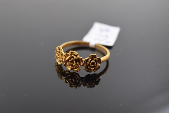 rose design gold ring
