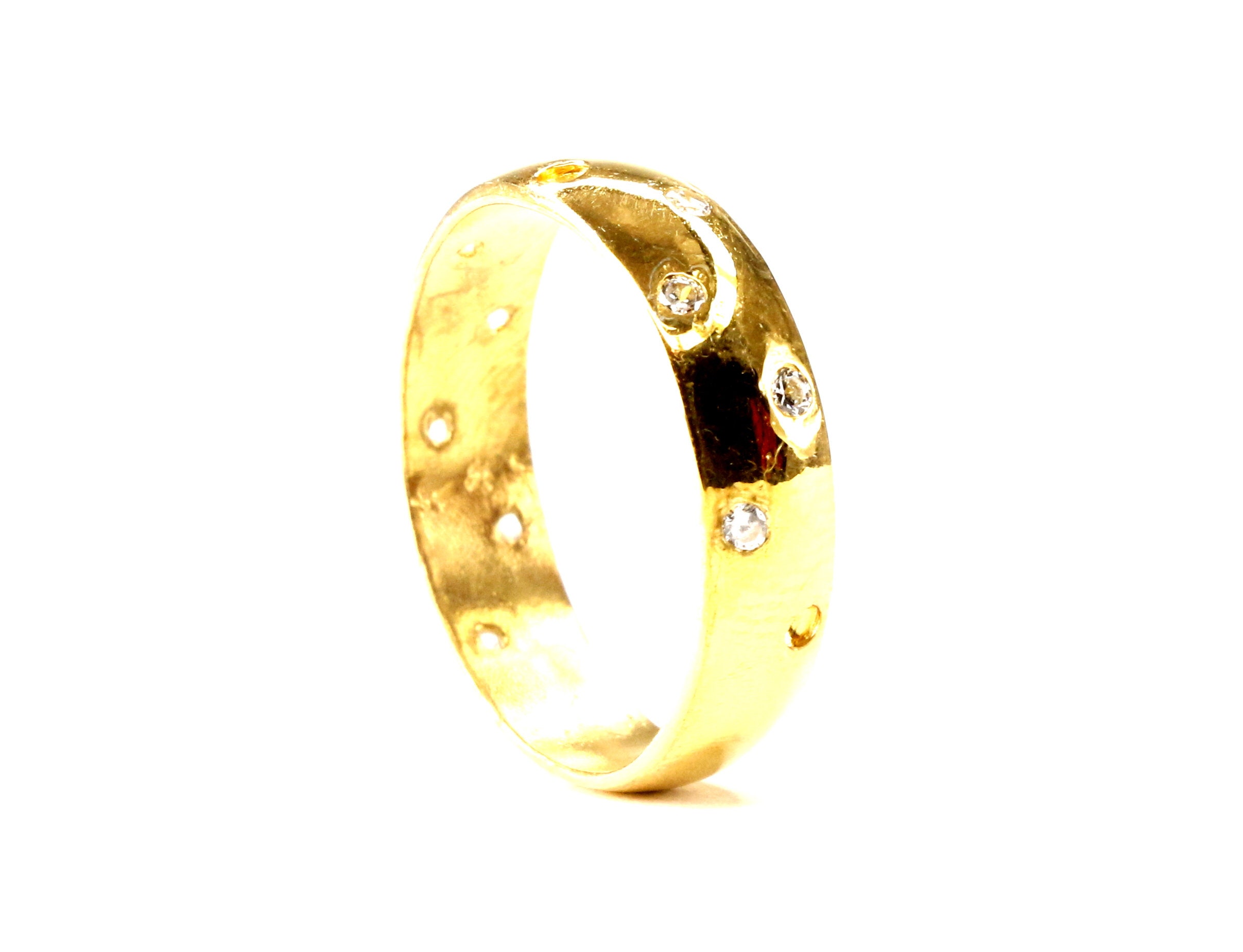 22k 22ct Elegant Unique Ladies Plain Solid Gold Ring With Etsy