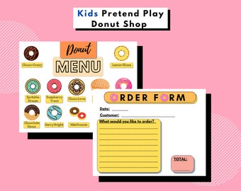 Kid's Printable Pretend Play Donut Shop  - Imagine, Learn, Play