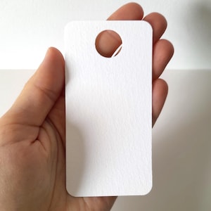 Etichette vuote 300gsm 140lb Carta per acquerelli pesante con 2 x 4 pollici, etichette con foro, piccolo segnalibro, ornamento natalizio fai da te, bacheca visionaria