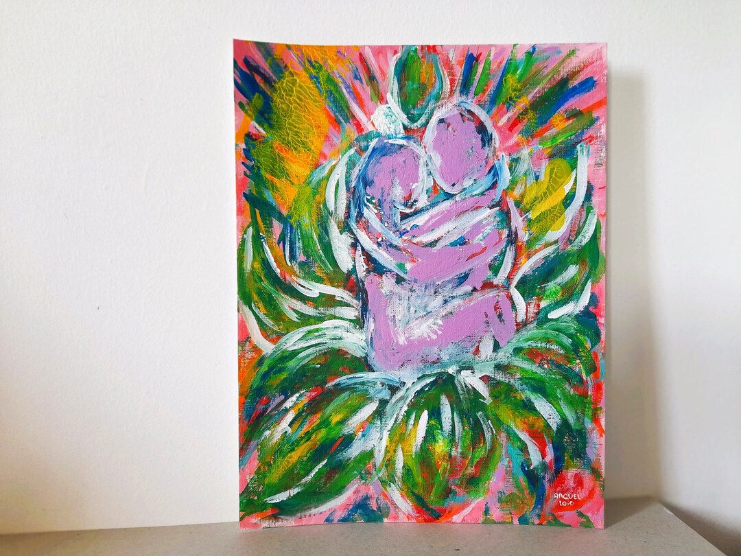 Abstract Painting Wall Art for Couples Bedroom Love Artwork Etsy