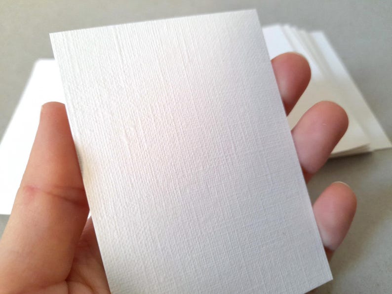 Leinen Texturierte ACEO Karten, 290gsm, Acryl & Ölgemälde Bild 3
