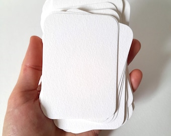 Blank ACEO ATC with Rounded 10mm Corners, Small Watercolor Cards 300gsm 140lb, 2.5 x 3.5 Inch Paper