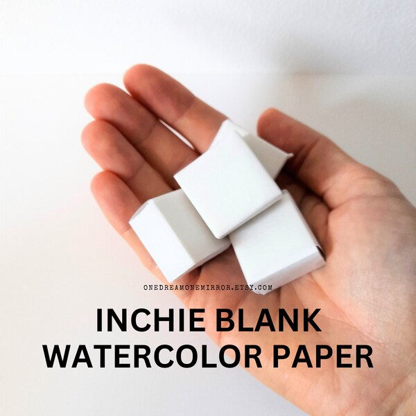 Inchie Art Project Supply Blank Watercolor Paper, 1 Inch Square Paper Mosaic Supply