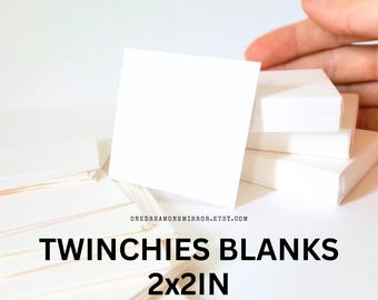 Twinchies 2 Inch Blank Watercolour Cards: Journaling Supply Square Paper Watercolor Mixed Media Two In 5 cm Scrapbooking Embellishment DIY