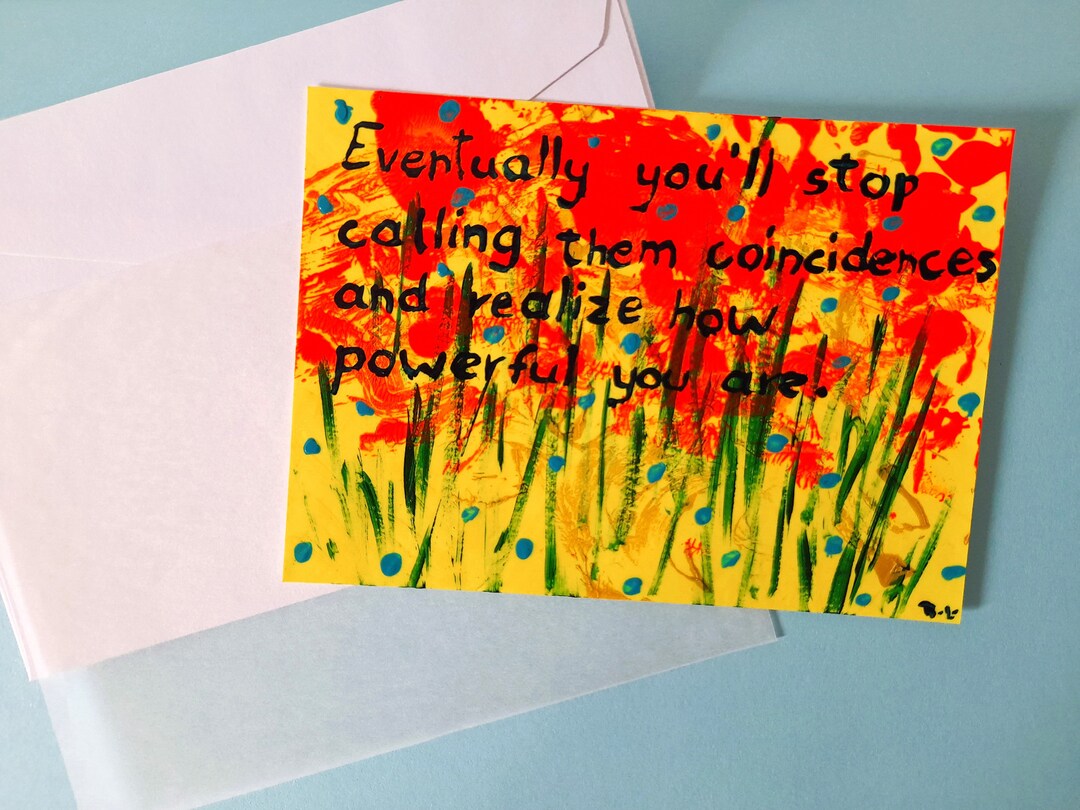 Motivational Postcard With Quote for Friend Inspirational Etsy