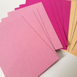12PC Rosa und Pfirsich Postkarte, leere Rückseite, A6 Papier Satz Verschiedenes, Scrapbook Journal Versorgung, Karton, gefärbtes Blatt Set, Kartenherstellung