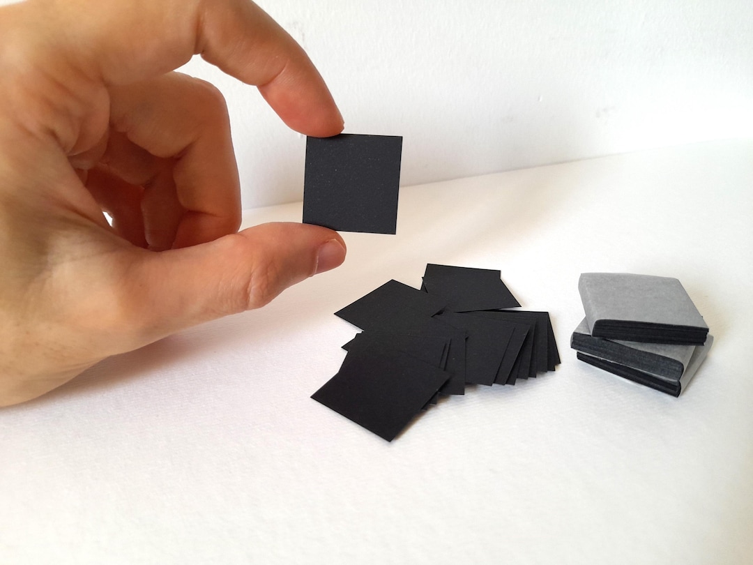 1 Inch Black Square Paper, Inchie for Arts and Crafts, Pre-cut Card for ...
