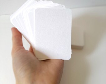 Blank ACEO ATC with Rounded 5mm Corners, Small Watercolor Cards 300gsm 140lb, 2.5 x 3.5 Inch Paper