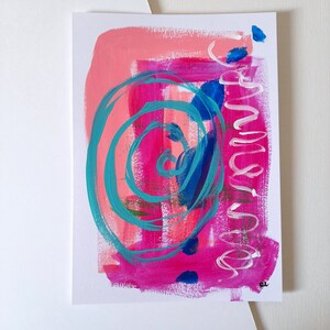 Pink Art Abstract for Girls Bedroom Pink Abstract Painting Teenage Girl Room Decor Wall Art Teenage Girl Gift Artwork Pink Decor Bedroom