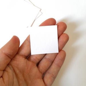 Mini cartoncino bianco, foglio quadrato da 1 pollice e mezzo per pittura ad acquerello o tecniche miste, carta pretagliata per piccole opere d'arte, cancelleria per acquerelli