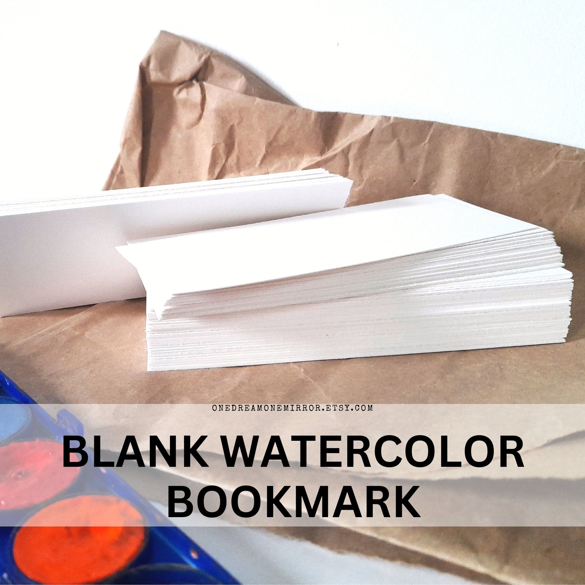 Blank Bookmark Watercolor Bookmark DIY Gift Idea for Book Reader Blank Book Mark White Bookmark Watercolor Bookmark Paper Bookmark Making