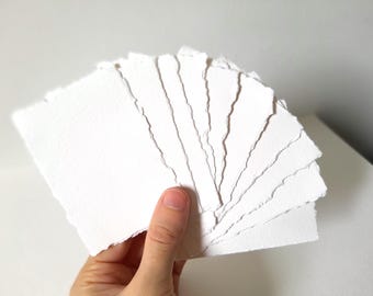 Blank ACEO ATC, Hand-Torn Small Watercolor Cards 300gsm 140lb, approx. 2.5 x 3.5 Inch