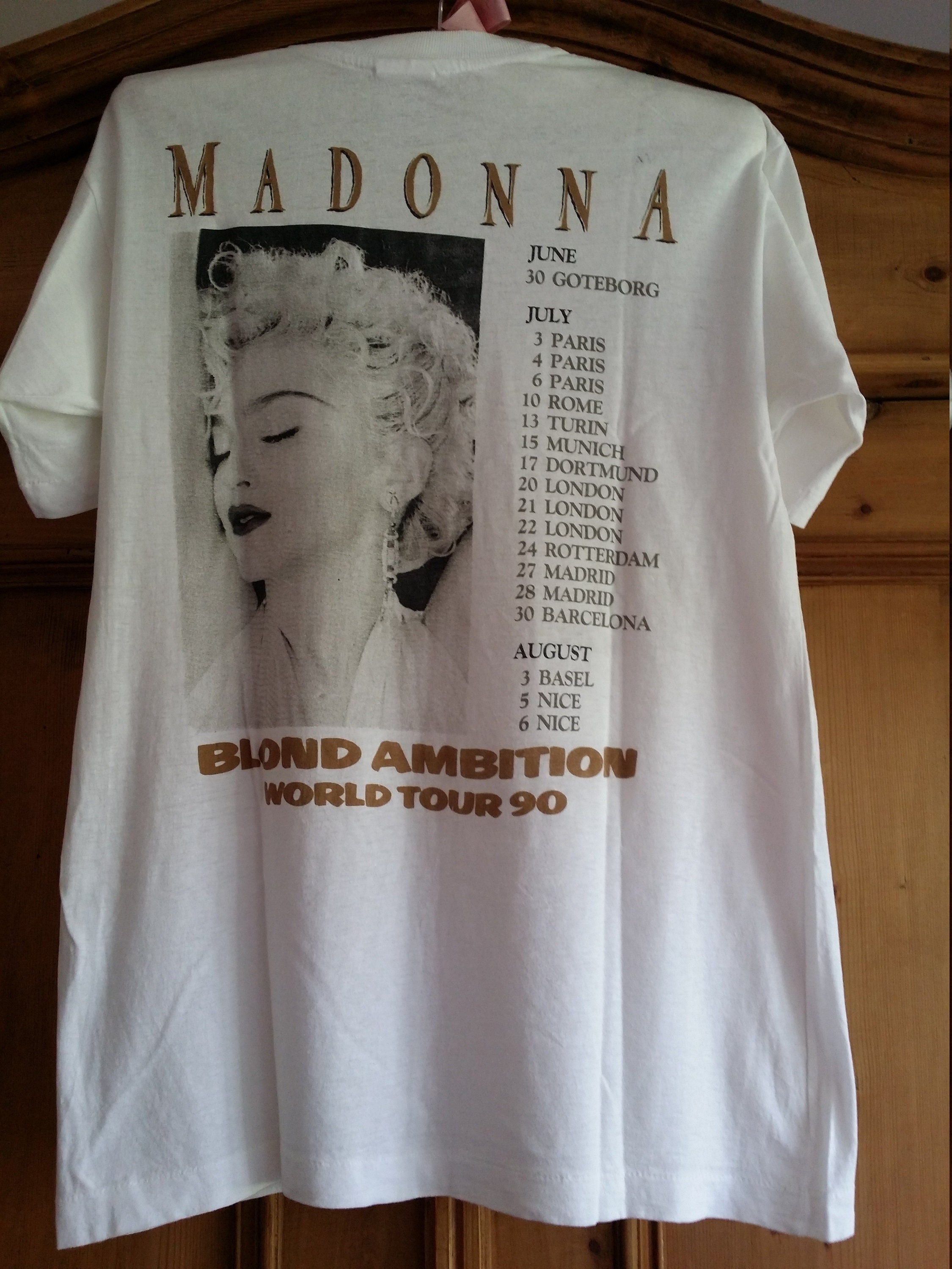 1990 Madonna Blond Ambition Tour T-shirt - Etsy